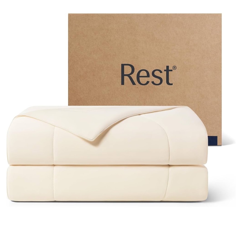 REST Evercool Cooling Comforter in Snow Ivory - King + Queen